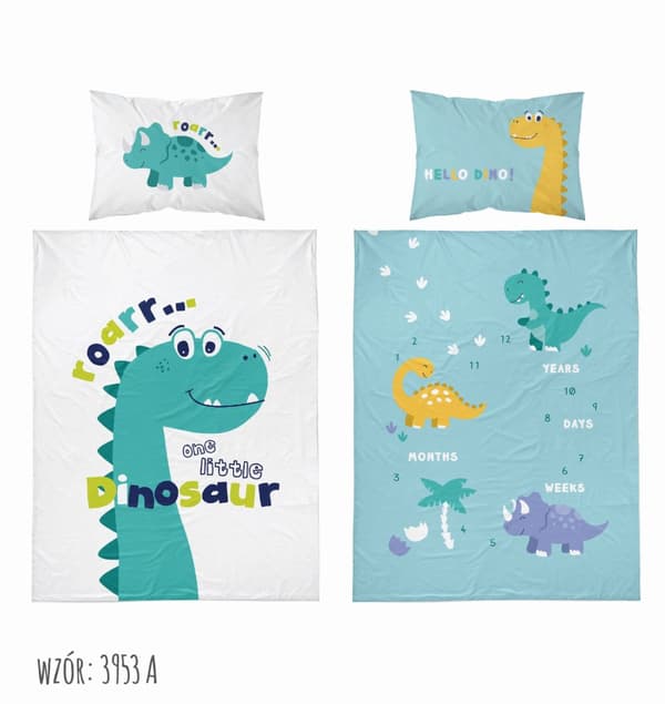 Babysängkläder 90x120 Dino COTTON