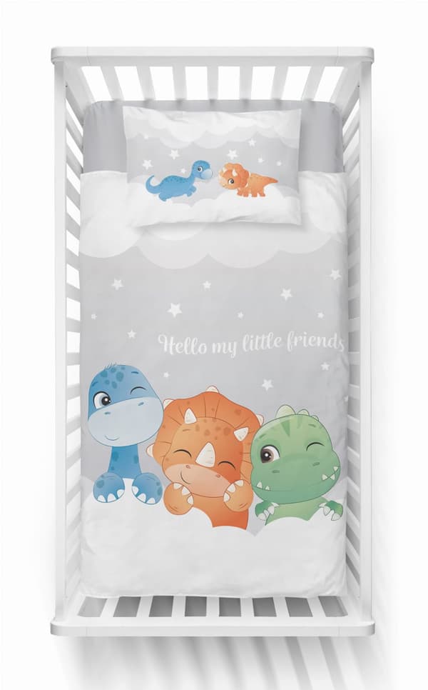 Babysängkläder 100x135 Dinosaurs BOMULL
