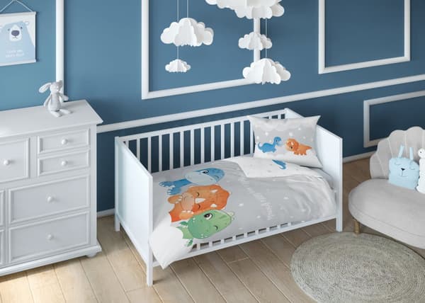 Babysängkläder 100x135 Dinosaurs BOMULL