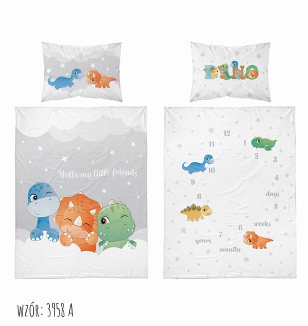 Babysängkläder 100x135 Dinosaurs BOMULL