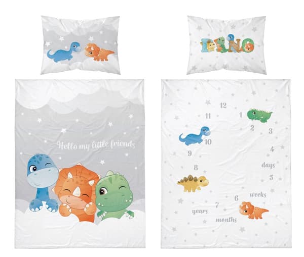 Babysängkläder 100x135 Dinosaurs BOMULL