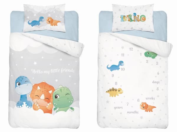 Babysängkläder 100x135 Dinosaurs BOMULL