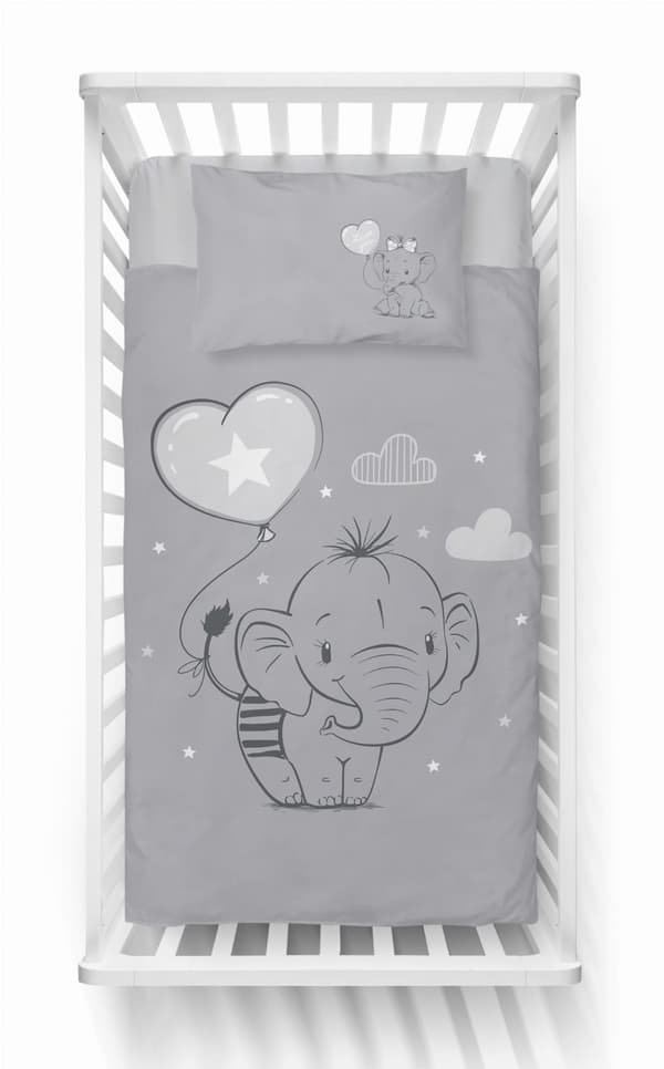 Babysängkläder 100x135 Elefant BOMULL