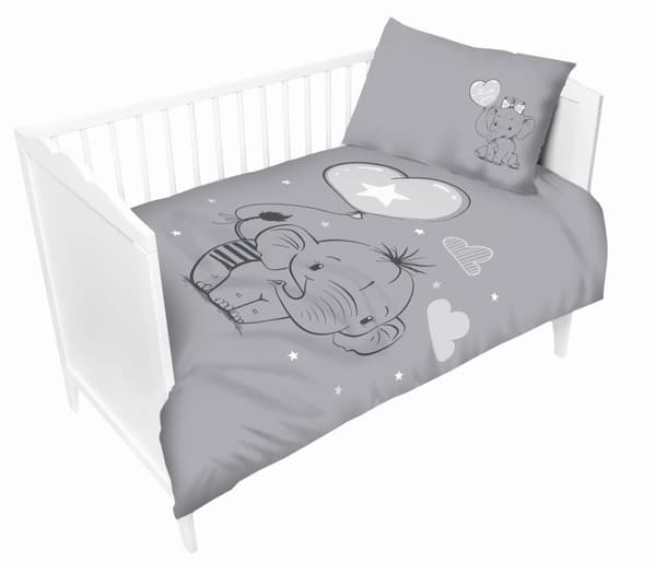 Babysängkläder 100x135 Elefant BOMULL