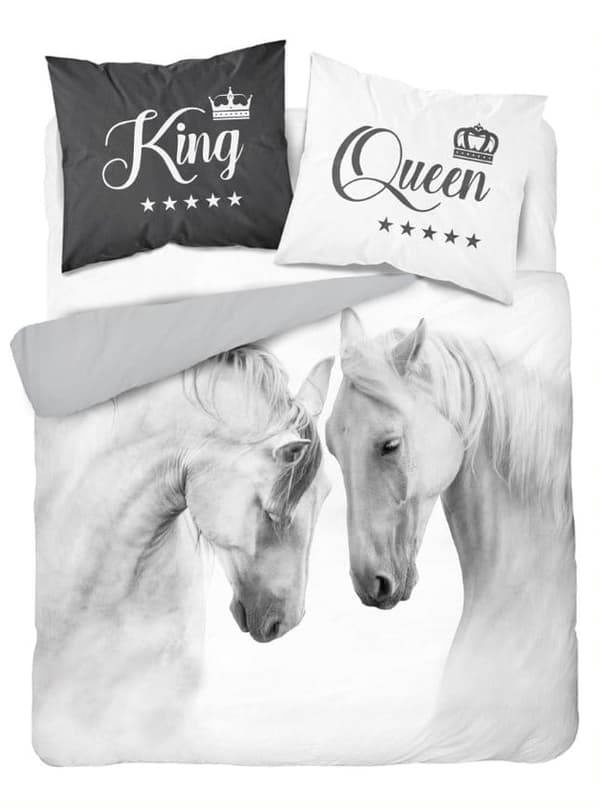 Bomullssängkläder Royal Horses 160x200 Holland Natura