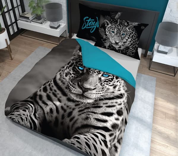 Bomullssängkläder Leopard 220x200 Holland Natura