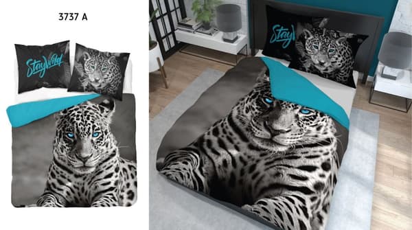 Bomullssängkläder Leopard 220x200 Holland Natura