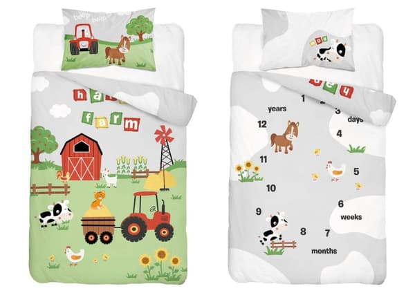 Babysängkläder 90x120 Traktor Farm BOMULL