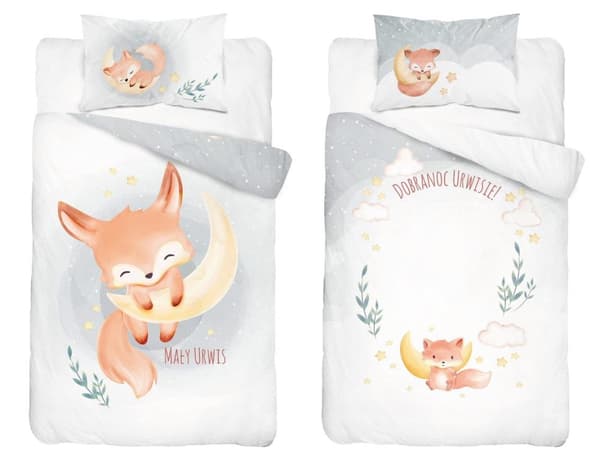 Babysängkläder 90x120 Fox COTTON