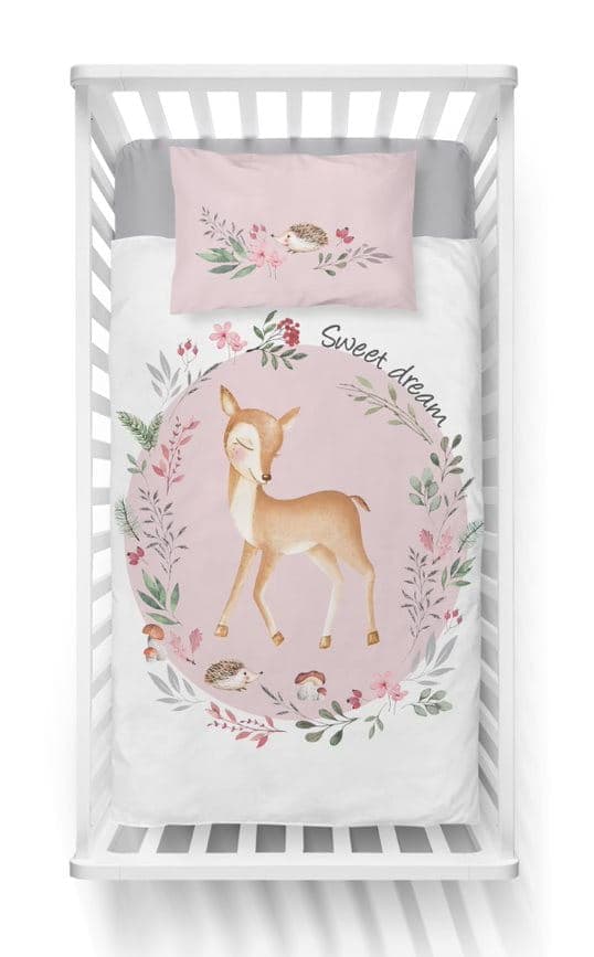 Babysängkläder 90x120 Deer COTTON