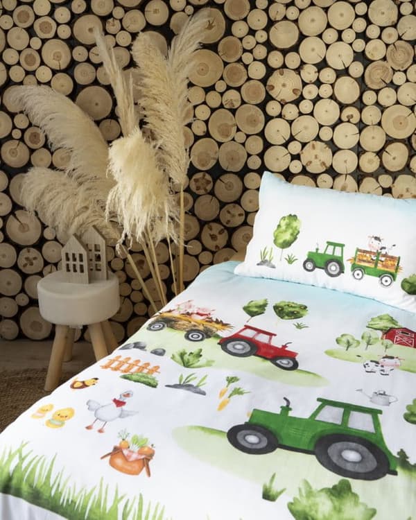 Babysängkläder 100x135 Traktor Farm BOMULL