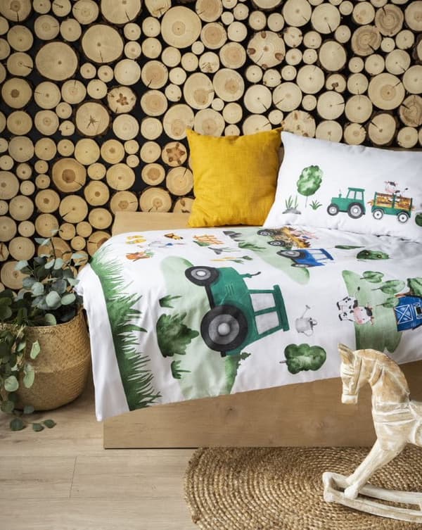 Babysängkläder 90x120 Traktor Farm BOMULL