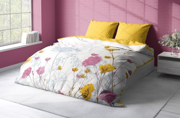 Bomuldssengetøj 160x200 Sommerdrøm blomster forår