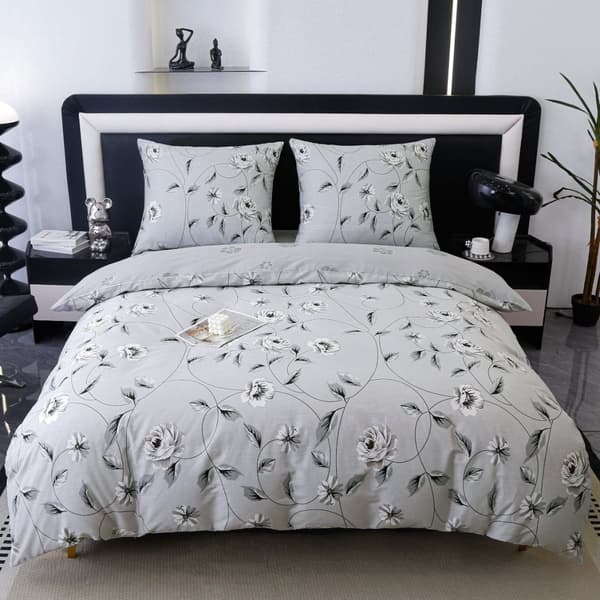 Premium bomullssängkläder 160x200 blommor