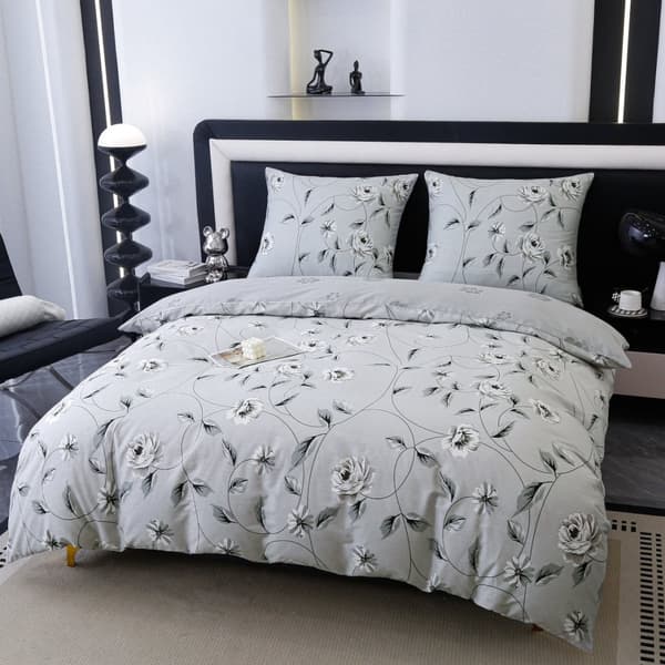 Premium bomullssängkläder 160x200 blommor