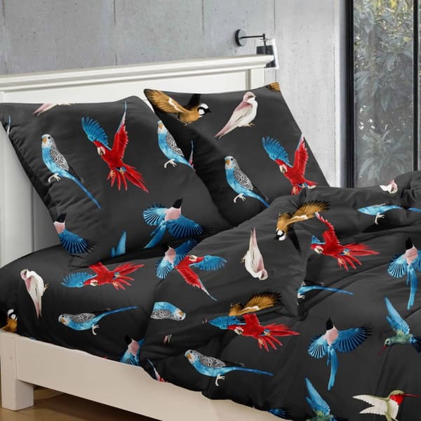 Sengetæppe i bomuld 160x200 World Bird