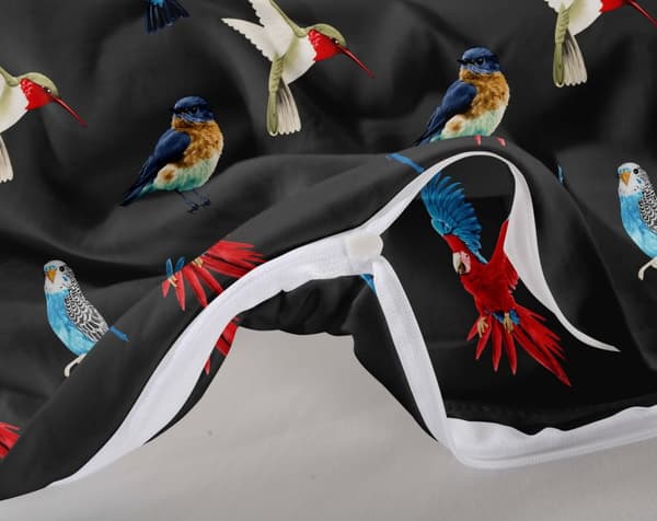 Sengetæppe i bomuld 160x200 World Bird
