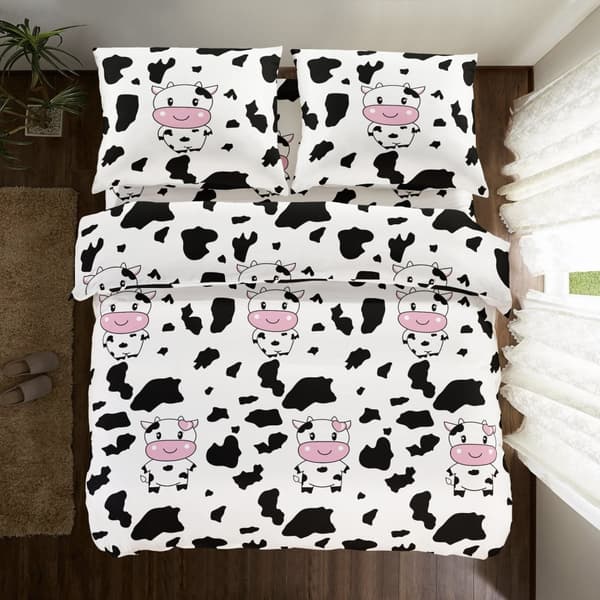 Sengetæppe i bomuld 140x200 Happy Cow