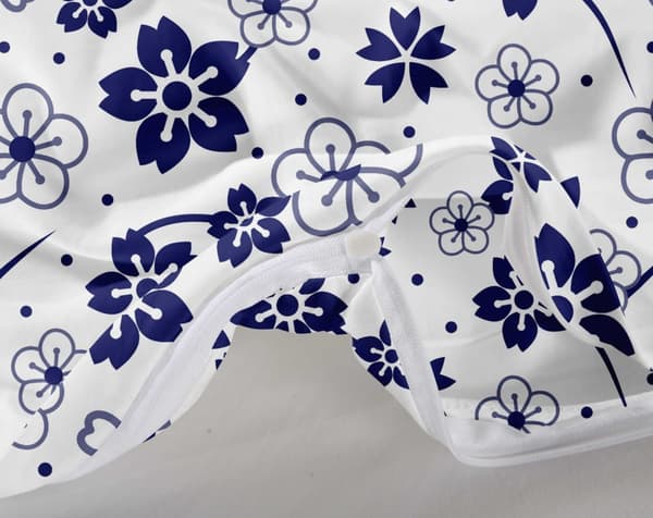 Sengetæppe i bomuld 160x200 blomster