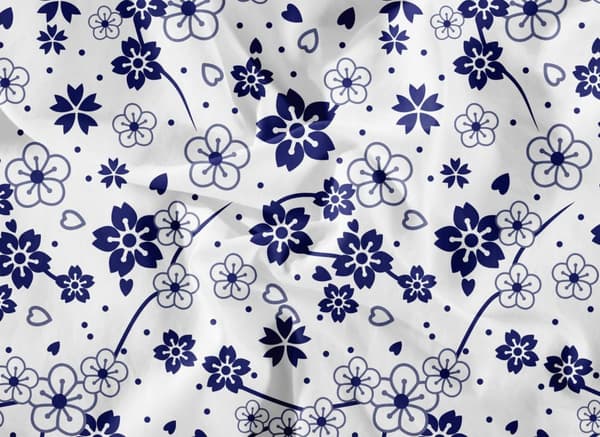 Sengetæppe i bomuld 160x200 blomster