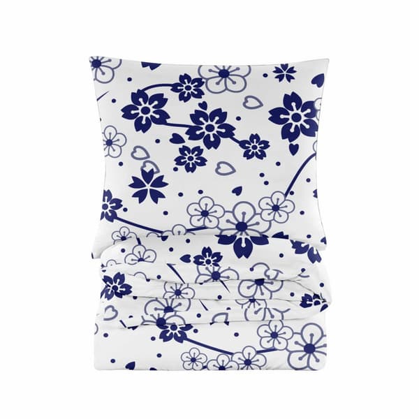 Sengetæppe i bomuld 160x200 blomster
