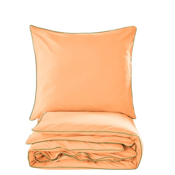 Basic-vuodevaate 220x200 aprikoosikuvioinen pullonvihreä