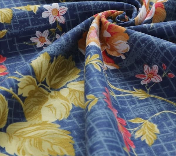 Flannel sengetøj 200x220 bomuldsblomster
