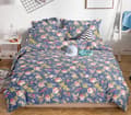 Miniatyrbillede 1 af 7: Flannel sengetøj 200x220 bomuldsblomster