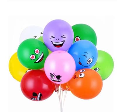 10-pack Emoji ballonger | Olika färger
