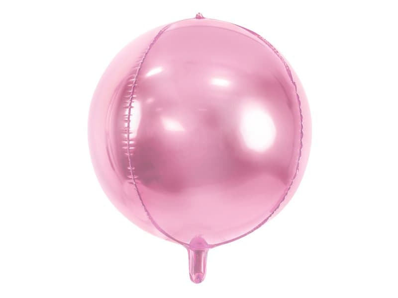 Folieballong ljusrosa rund