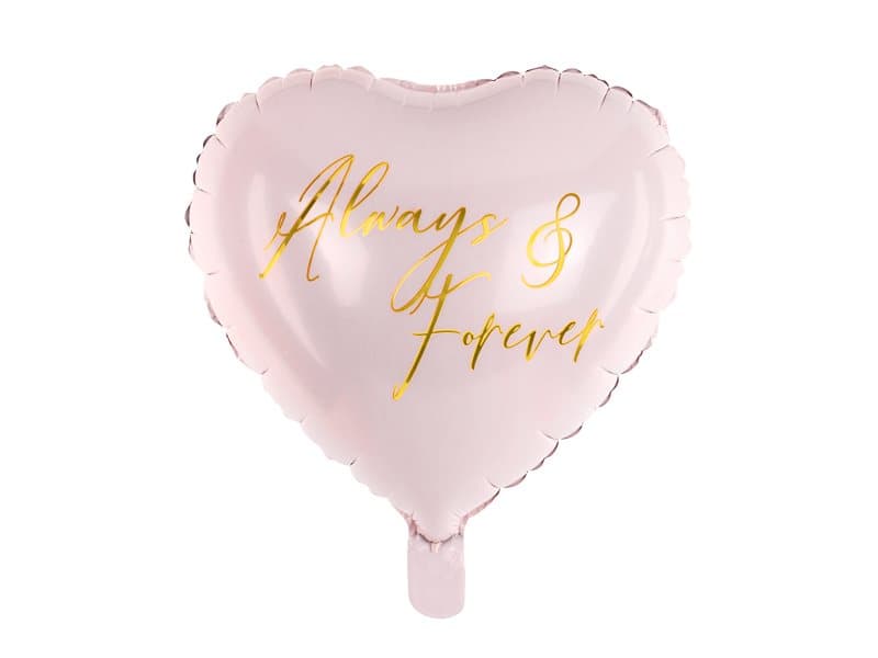 Folieballong hjärta "Always & Forever"