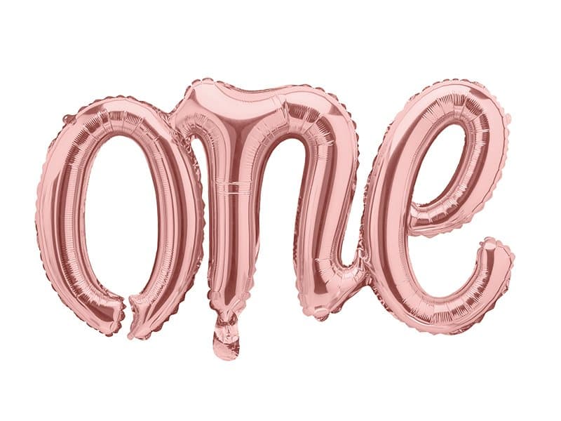 Folieballong "One" Roséguld