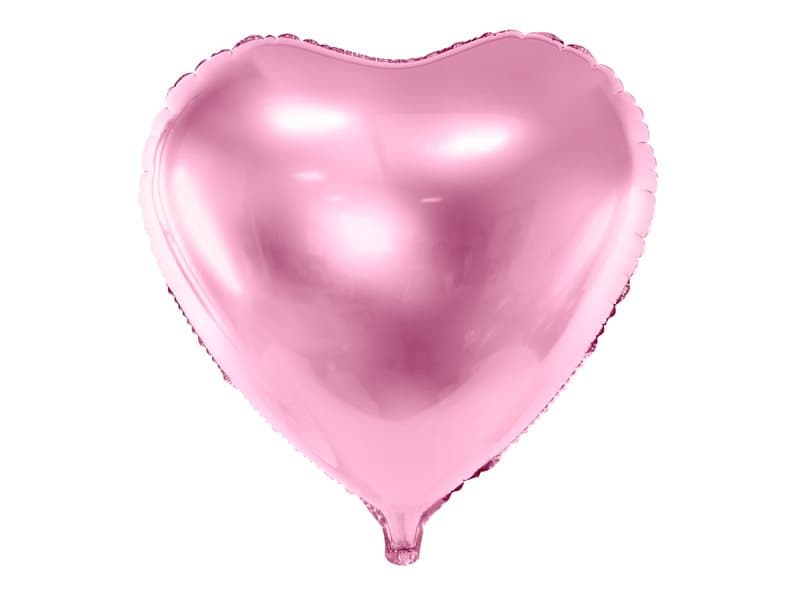Folieballong hjärta rosa