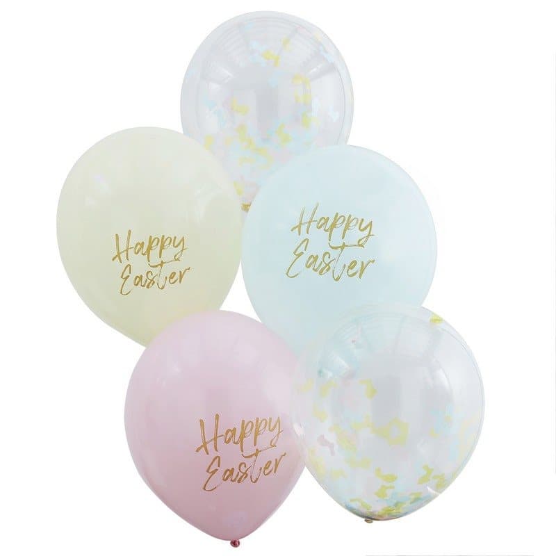 Ballonger Glad Påsk, 5-pack