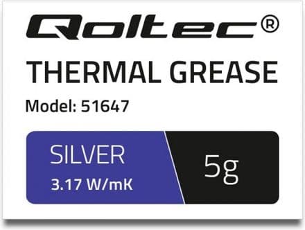 Qoltec 51647 - Termomasse - sølv