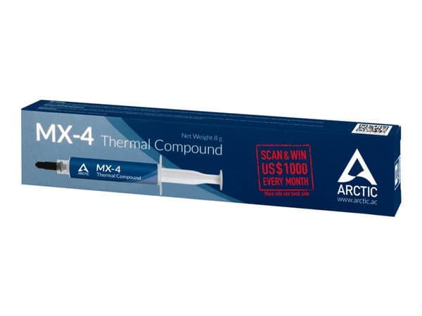 ARCTIC MX-4, Lämpötahna, 8,5 W/m·K, 2,5 g/cm³, Sininen, Valkoinen, 8 g, 1 kpl