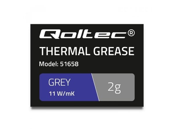 Qoltec 51658, 11 W/m·K, Harmaa, 2 g, 1 kpl