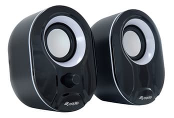 Equip 245333, 2.0 kanavaa, Langallinen, 3 W, 80 - 20 Hz, 40 O, Musta, Valkoinen