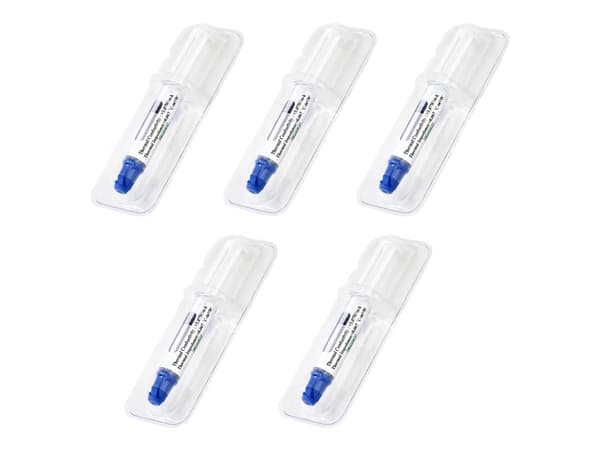 StarTech.com Thermal Paste, High Performance Thermal Paste, Pack of 5 Re-sealable Syringes (1.5g / each), Metal Oxide Heat Sink Compound, CPU Thermal