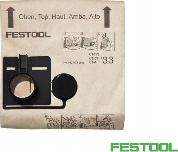 Suodatinpussi FESTOOL FIS-CT 33/5 5 kpl.