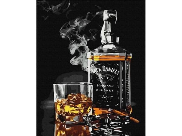 Maleri etter tall - Jack Daniels 40x50cm