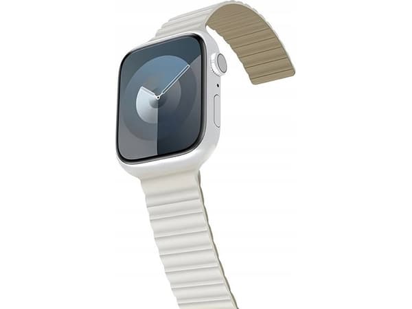 Araree hihna silikoni linkki Apple Watch 42/44/45/49mm valkoinen ja vihreä/lämmin valkoinen-khaki AR70-01907C