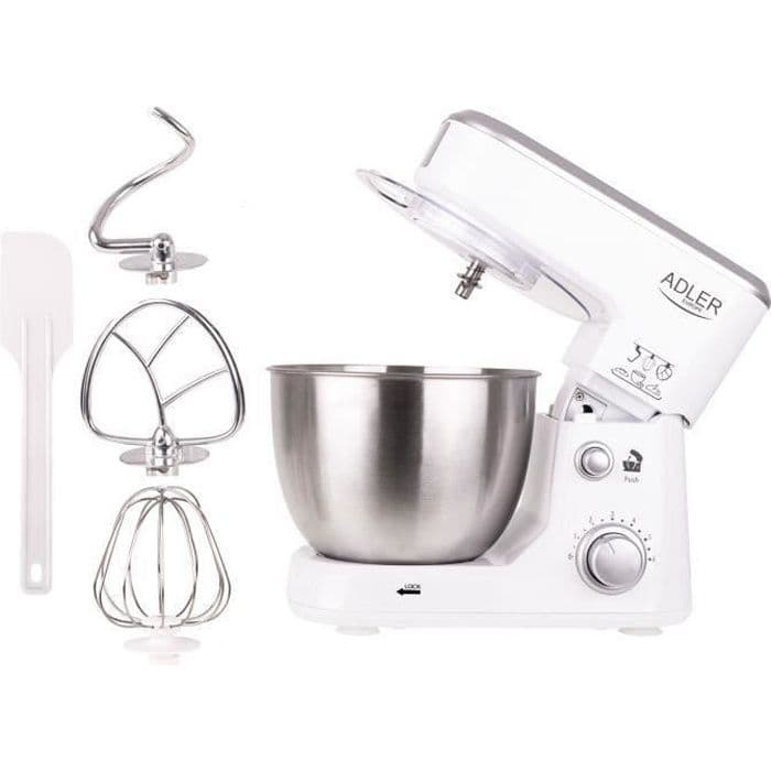 Matberedare Bageri Kök Hushållsflerfunktionsskål 4L 1000W Adler AD 4216 Blanco 34278