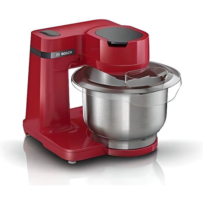 Bosch MUMS2ER01 MUM Serie 2 matberedare, 700 W, 3,8 L skål i rostfritt stål, hackare och 3 skivor, baksats i rostfritt stål