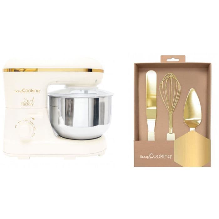 Sweet Factory matberedare + Set med gyllene bakredskap