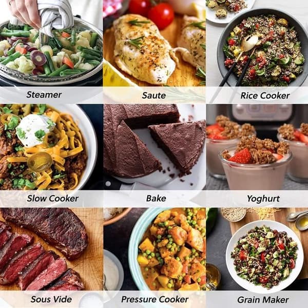 Instant Pot Pro 10-i-1 multifunktionell tryckkokare - svart rostfritt stål 7,6 L