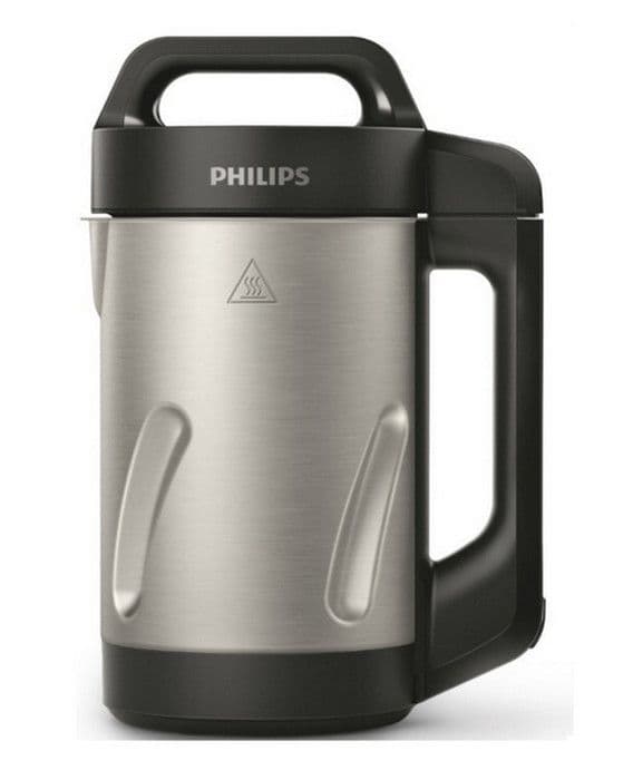 PHILIPS - Uppvärmd mixer - 1000W - 1,2 L skål - Soppmaskin - rostfritt stål/svart - HR2203.80