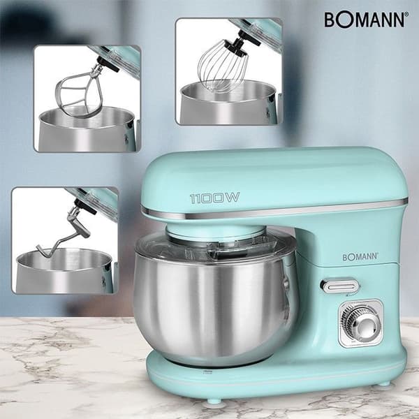 Multifunktionsblandarrobot 5L 1100W Bomann KM 6030 CB Mint/Grön