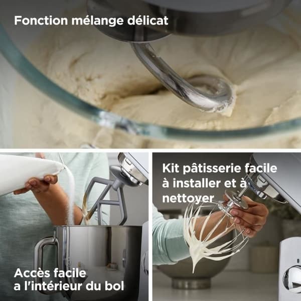 Kenwood KMIX750BK bakverksrobot - 5 liters skål - 6 hastigheter - 3 tillbehör - svart