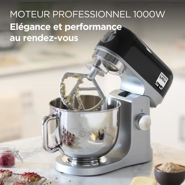 Kenwood KMIX750BK bakverksrobot - 5 liters skål - 6 hastigheter - 3 tillbehör - svart